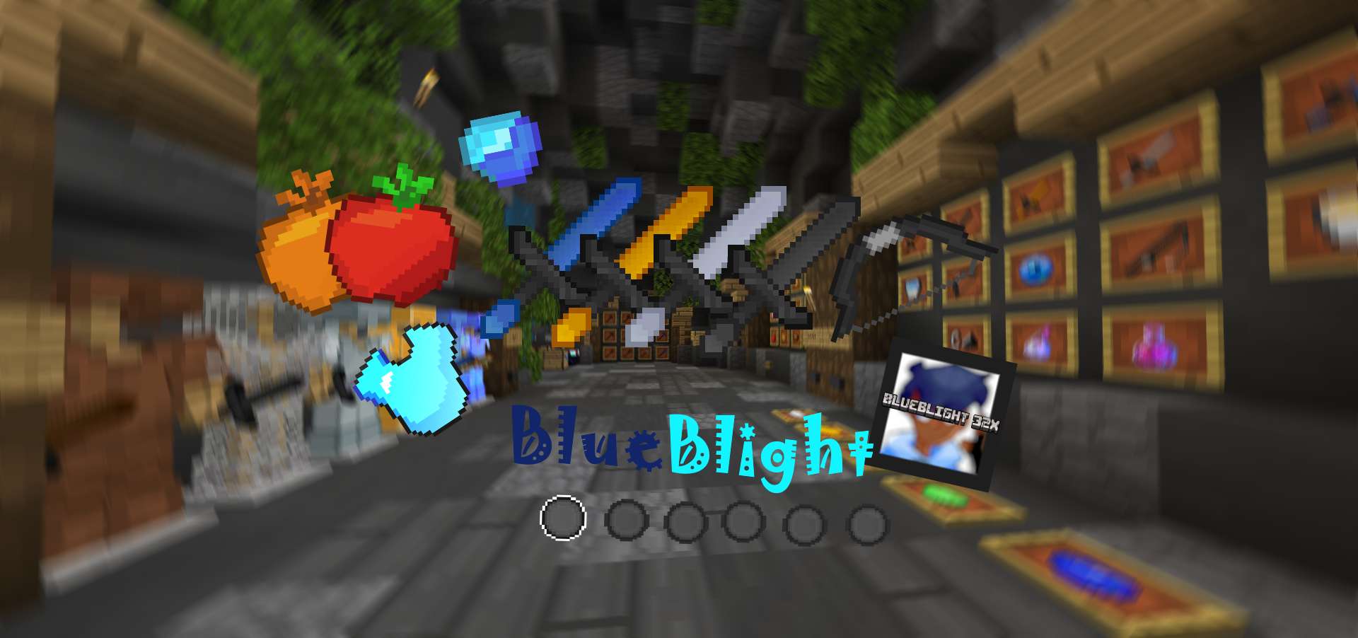 BlueBlight (Blqht 500 special pack) - 32x by ArKAH & This pack was made for Blqht (500 sub special) he helped me with tips for the textures on PvPRP